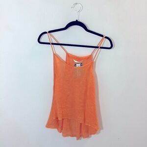 Kleën Orange Tank Size Small 100% Linen
